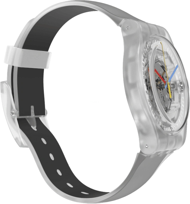 Swatch,Originals 41mm,41mm,Plastic,Skeleton,Quartz,Round,Transparent,SUOK157