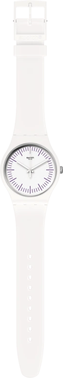 Swatch,Originals 41mm,41mm,Plastic,White,Sapphire,Crystal Glass,SUOW173