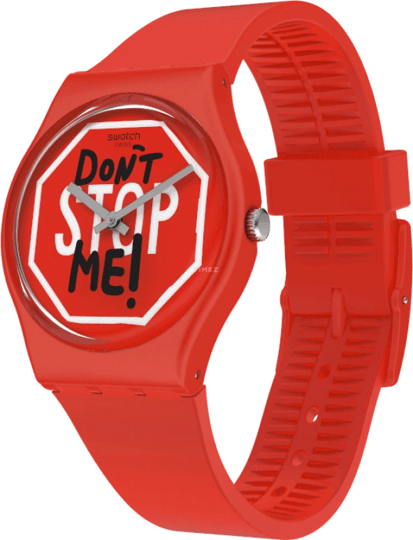 Swatch,Originals 34mm,34mm,Plastic,Red,GR183