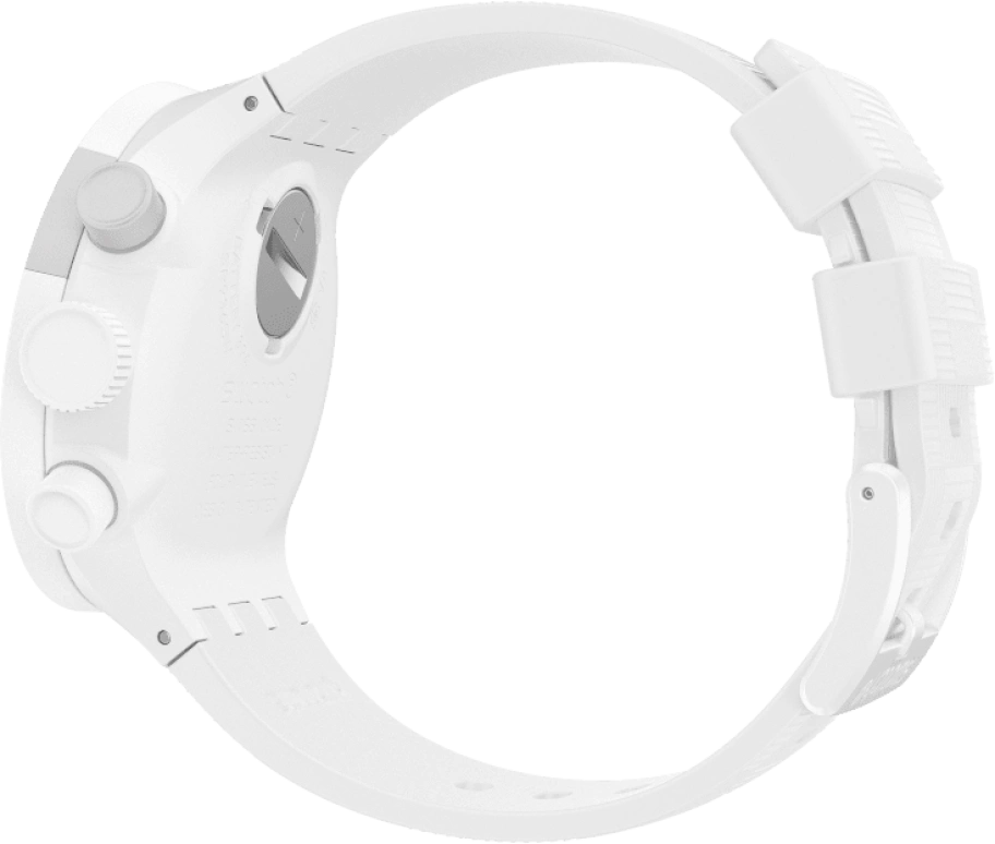 Swatch,THE BOLD 47mm,47mm,Plastic,White,Sapphire,Crystal Glass,SB02W400