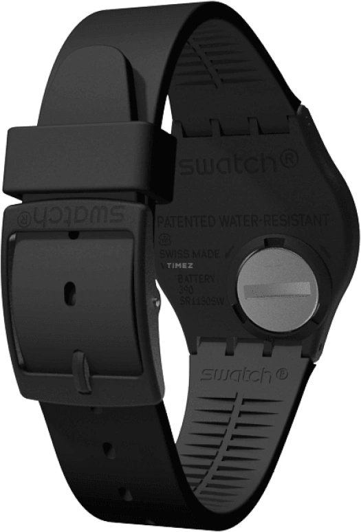Swatch,Originals 34mm,34mm,Plastic,Black,Quartz,Round,GB274