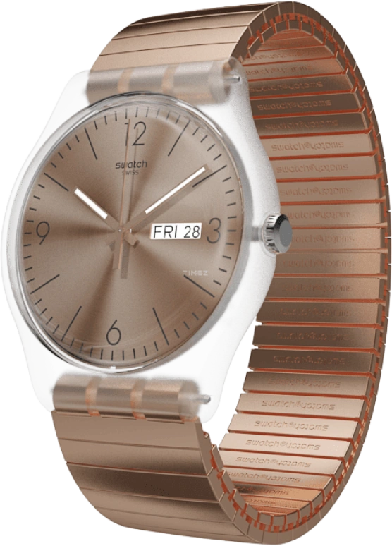 Swatch,Originals 41mm,41mm,Plastic,Gold,SUOK707