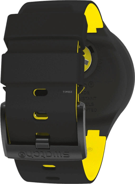 Swatch,THE BOLD 47mm,47mm,Plastic,Black,Sapphire,Crystal Glass,Closed,SB02B403