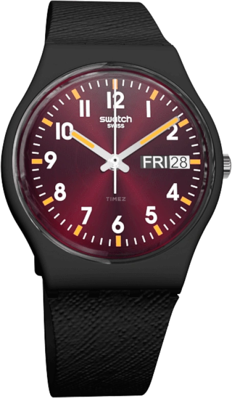 Swatch,Originals 34mm,34mm,Plastic,Red,GB753