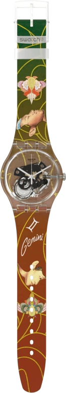 Swatch,Originals 41mm,41mm,Plastic,Transparent,Quartz,Sapphire,Crystal Glass,Round,SUOK136,SUOK136-050