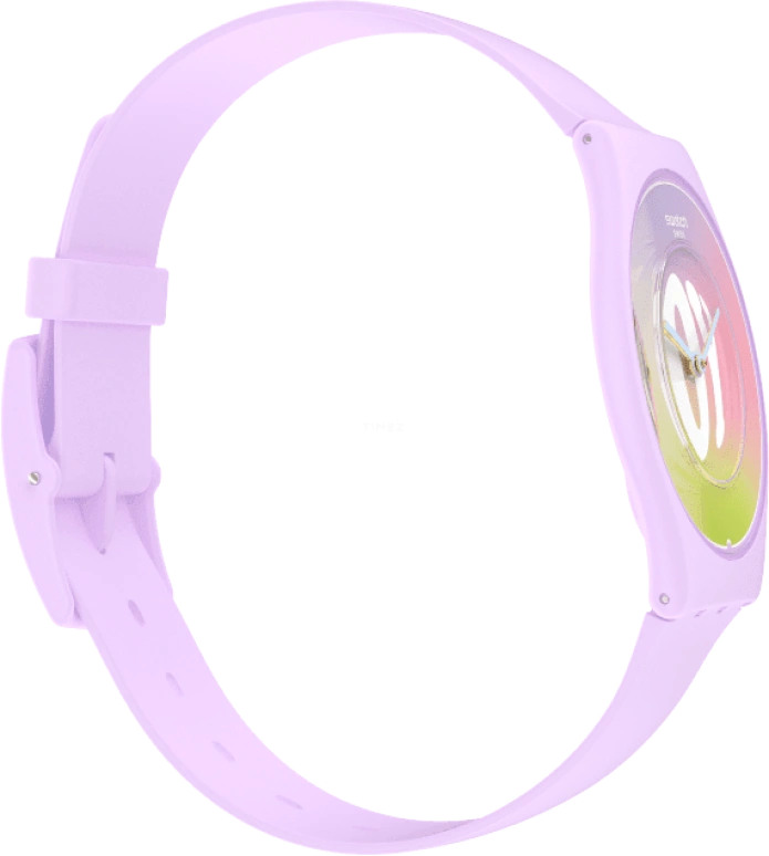 Swatch,SKIN 34mm,34mm,Ceramic,Multi-Color,Quartz,Round,Pink,SS09V101