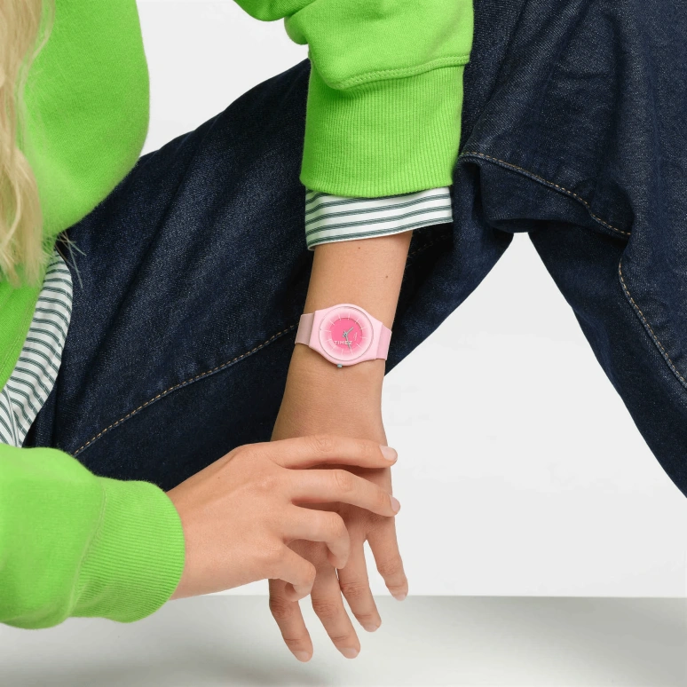 Swatch,Swatch Essentials 34mm,34mm,Bio-sourced,Pink Red,Quartz,Tonneau,Pink,SS08P110