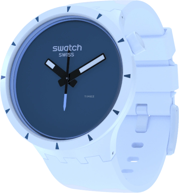 Swatch,THE BOLD 47mm,47mm,Bioceramic,Ceramic,Blue,Sapphire,Crystal Glass,SB03N102