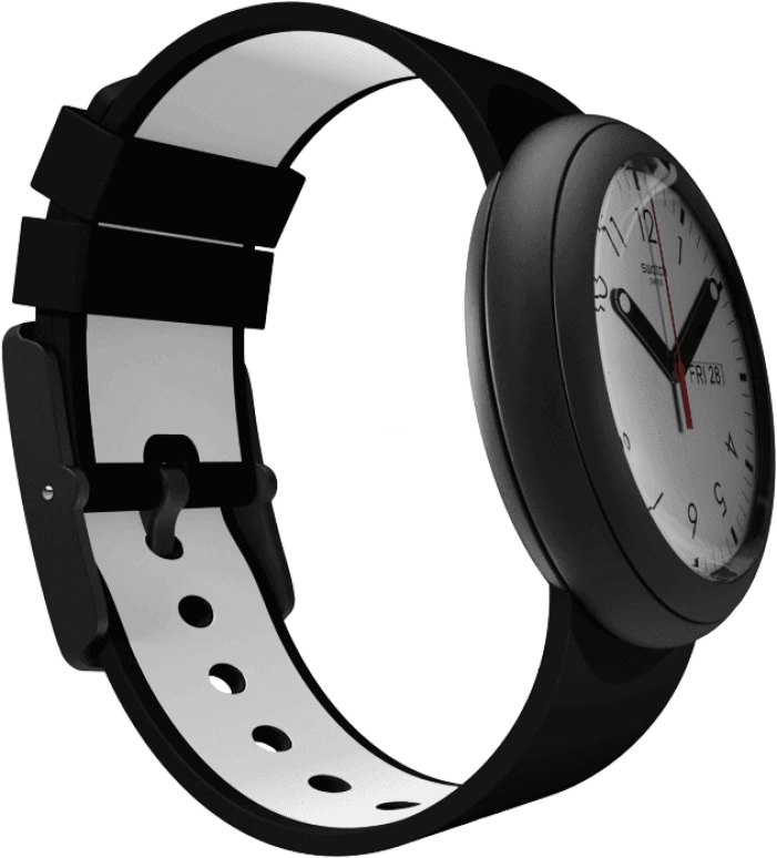 Swatch,Originals 45mm,45mm,Plastic,White,PNB700