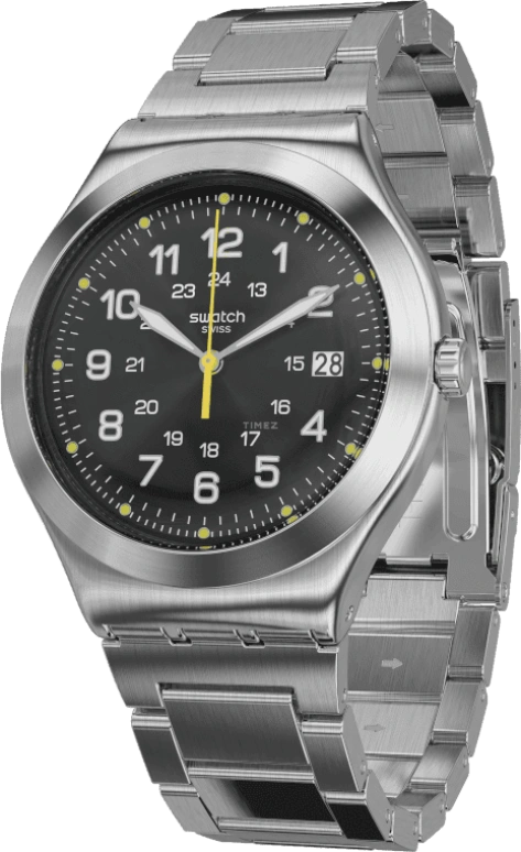 Swatch,IRONY 42.70mm,42.70mm,Stainless Steel,Black,YWS439G