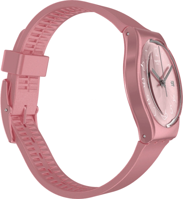 Swatch,Originals 34mm,34mm,Plastic,Pink,Sapphire,Crystal Glass,GP404