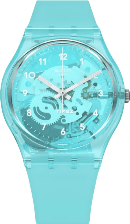 Swatch,Originals 34mm,34mm,Plastic,Blue,Quartz,Tonneau,GL123