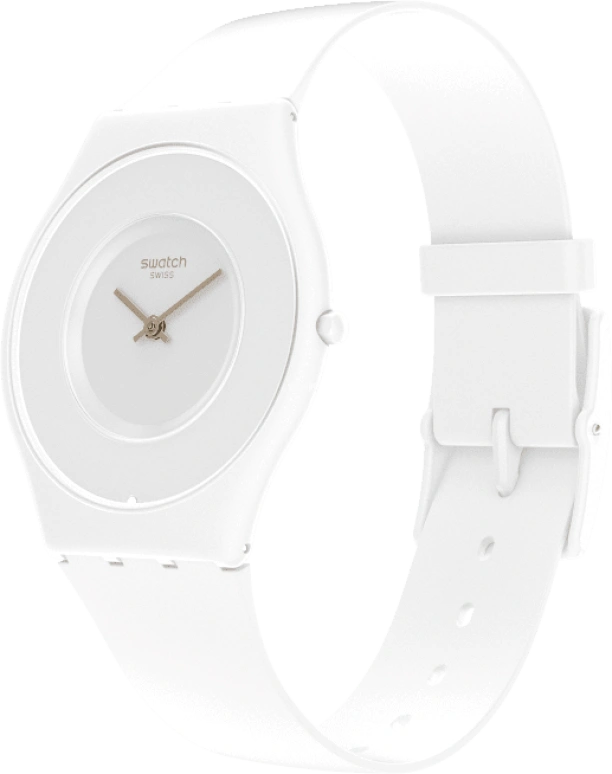 Swatch,SKIN 34mm,34mm,Ceramic,White,Quartz,SS09W100