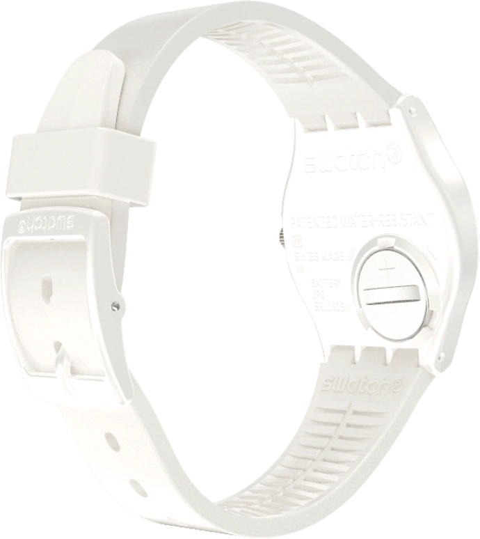 Swatch,Other 34mm,34mm,Plastic,White,Sapphire,Crystal Glass,GZ711
