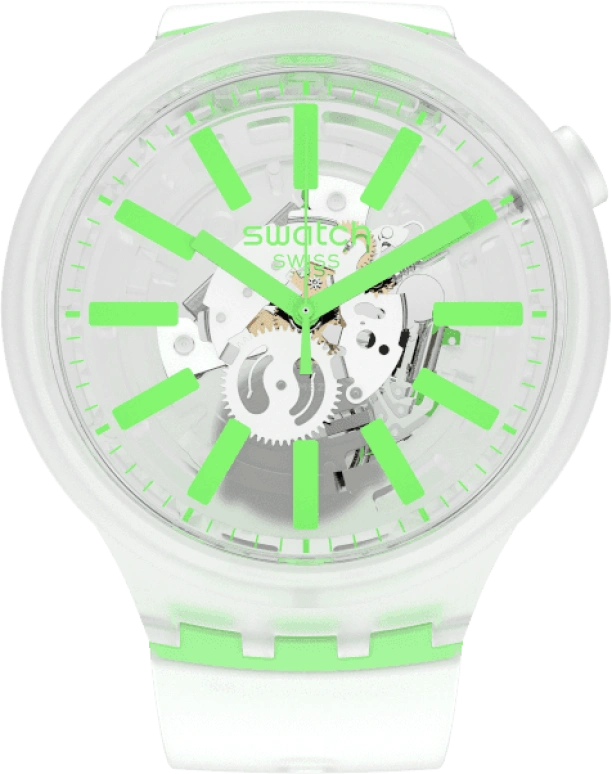 Swatch,THE BOLD 47mm,47mm,Plastic,White,SO27E104