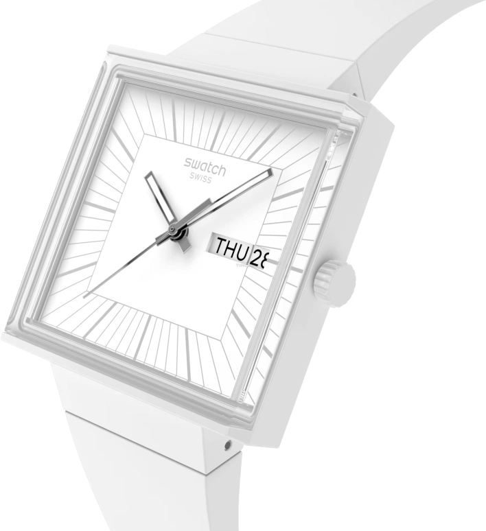Swatch,Originals 41.80mm,41.80mm,Bioceramic,White,Quartz,Date,Day,SO34W700