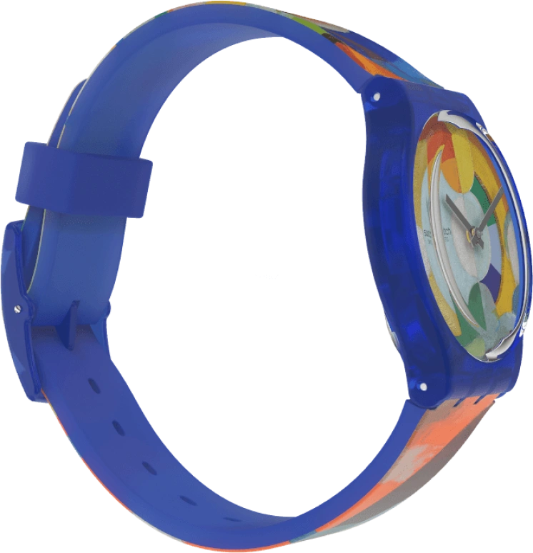 Swatch,Originals 34mm,34mm,Plastic,Multi-Color,Quartz,Sapphire,Crystal Glass,Round,GZ712
