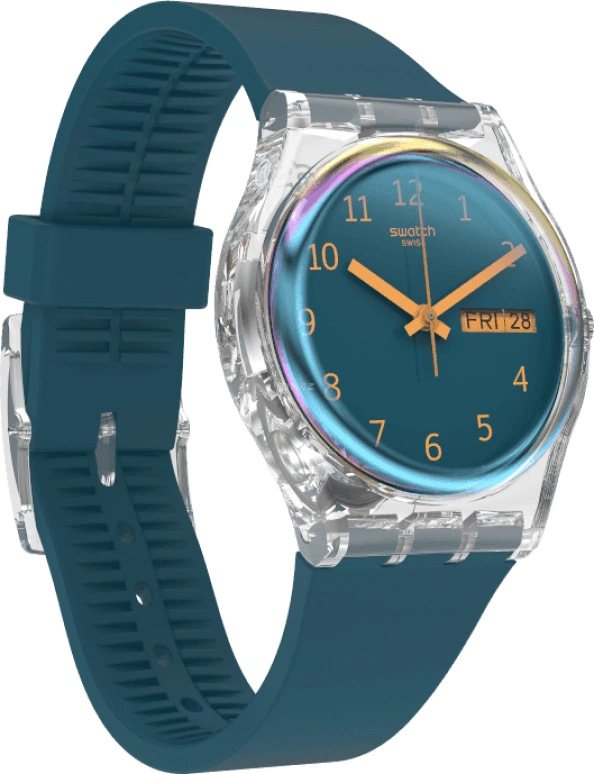 Swatch,Originals 34x39.20mm,34x39.20mm,Plastic,Coffee,Cyan,GE721