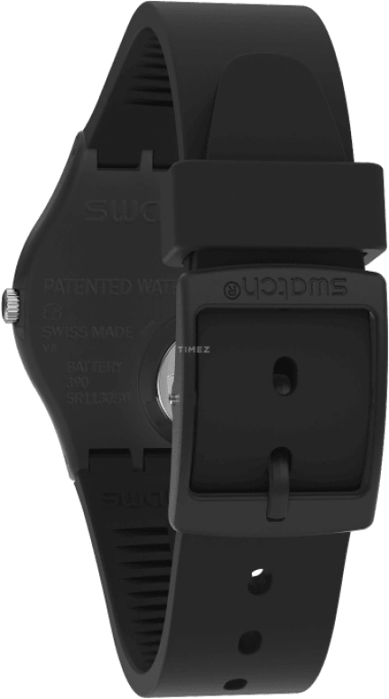 Swatch,Originals 39.20mm,39.20mm,Plastic,Black,Sapphire,Crystal Glass,Closed,GB757