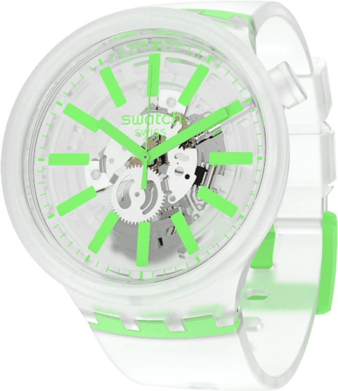 Swatch,THE BOLD 47mm,47mm,Plastic,White,SO27E104