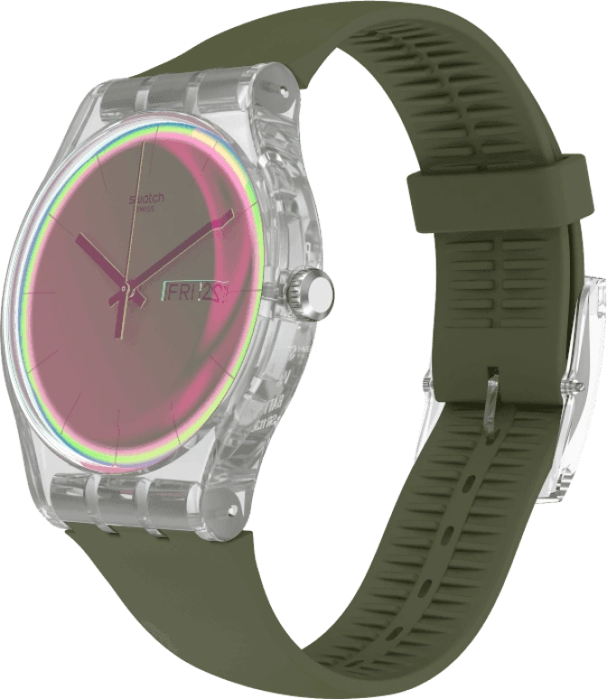 Swatch,Originals 41mm,41mm,Plastic,Pink,Quartz,Sapphire,Crystal Glass,Round,SUOK714