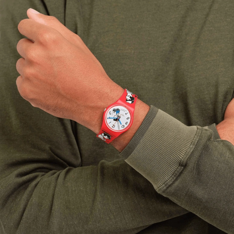 Swatch,Other 34mm,34mm,Bio-sourced,White,Quartz,Sapphire,Crystal Glass,Round,SO28Z106