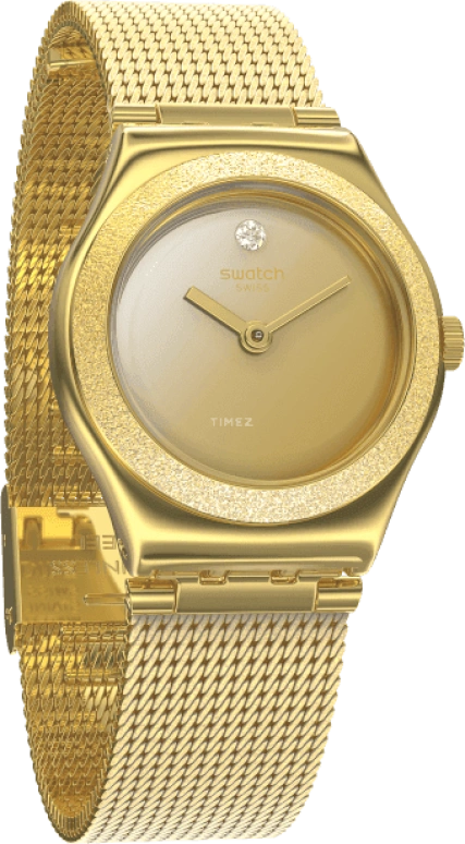 Swatch,IRONY 25x28.70mm,25x28.70mm,Gold,YSG167M