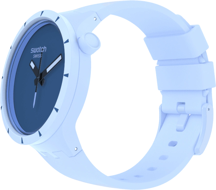 Swatch,THE BOLD 47mm,47mm,Bioceramic,Ceramic,Blue,Sapphire,Crystal Glass,SB03N102