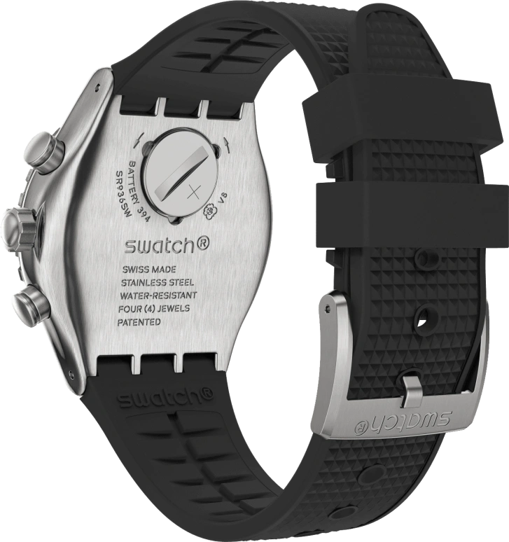 Swatch,IRONY 43mm,43mm,Stainless Steel,Black,YVS487