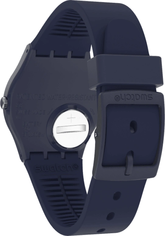 Swatch,Originals 34mm,34mm,Plastic,Blue,Closed,GN274