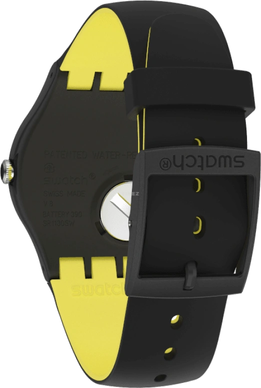 Swatch,Originals 41mm,41mm,Black,Sapphire,Crystal Glass,Open,SUOB184