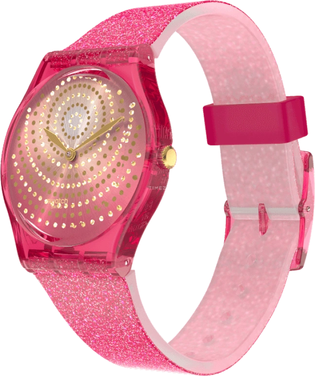 Swatch,Originals 34mm,34mm,Plastic,Pink,Sapphire,Crystal Glass,GP169