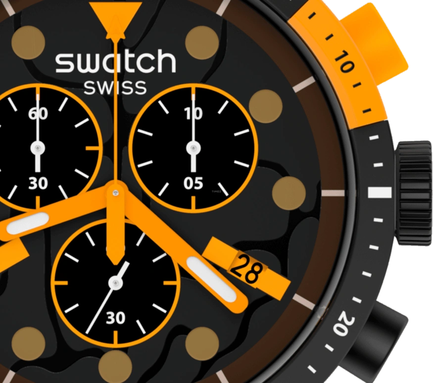 Swatch,THE BOLD 47mm,47mm,Plastic,Black,SB02B410