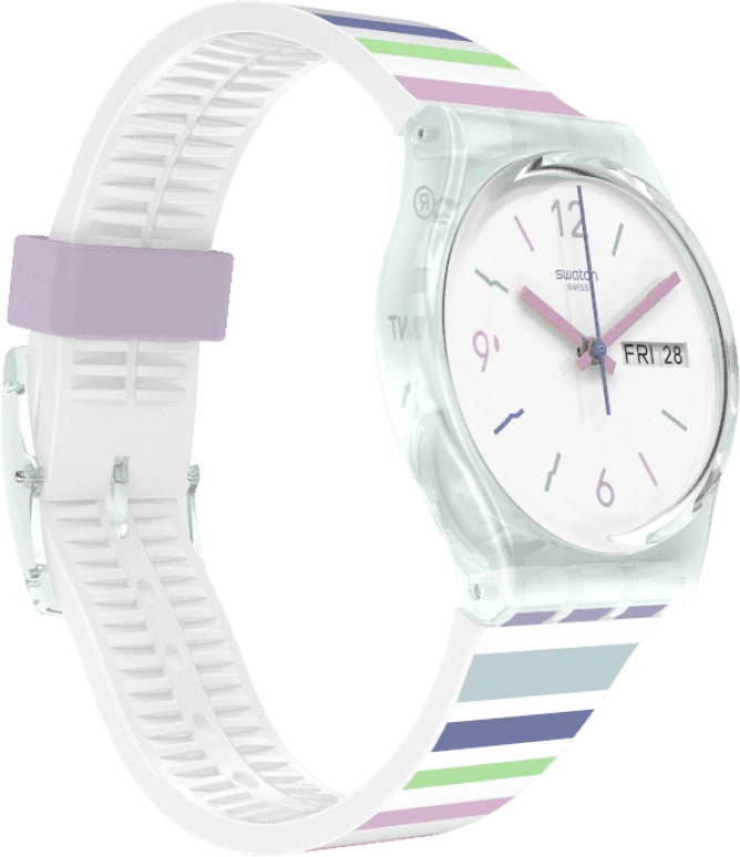 Swatch,Originals 34mm,34mm,Plastic,White,Open,GL702