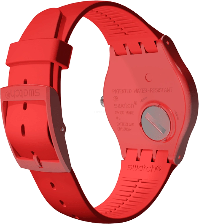 Swatch,Originals 41mm,41mm,Plastic,Red,SUOR106