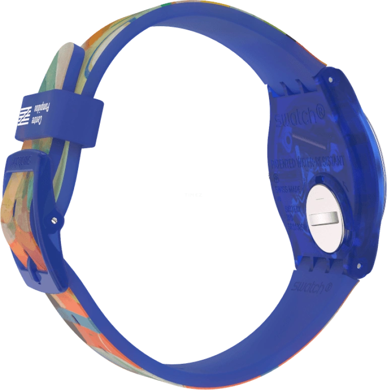 Swatch,Originals 34mm,34mm,Plastic,Multi-Color,Quartz,Sapphire,Crystal Glass,Round,GZ712