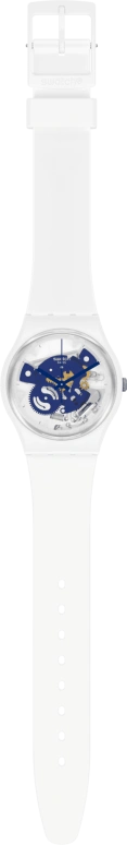 Swatch,Originals 34mm,34mm,Ceramic,Skeleton,Quartz,Sapphire,Crystal Glass,White,SO31W103