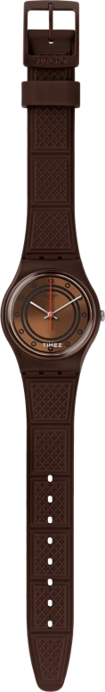 Swatch,Originals 34mm,34mm,Plastic,Coffee,Brown,Quartz,Tonneau,Brown,GC114