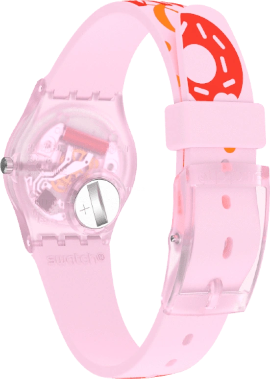 Swatch,IRONY 25mm,25mm,Plastic,Pink,Open,LP164