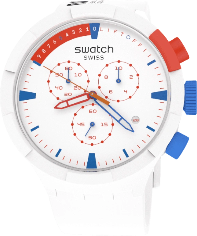 Swatch,THE BOLD 47mm,47mm,Bioceramic,Ceramic,White,Sapphire,Crystal Glass,SB04Z400