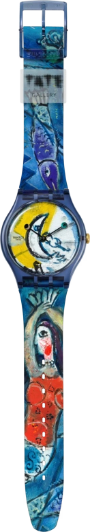 Swatch,Originals 41mm,41mm,Plastic,Yellow,White,Quartz,Round,Blue,SUOZ365