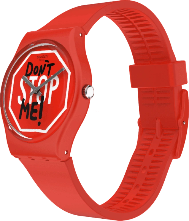 Swatch,Originals 34mm,34mm,Plastic,Red,GR183