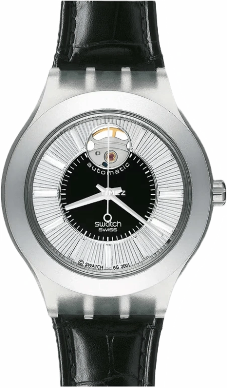 Swatch,Other 38.40mm,38.40mm,Plastic,Silver,Automatic,Round,SVDK1002