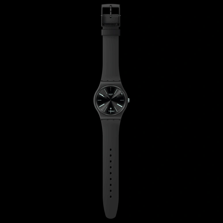 Swatch,Other 41mm,41mm,Bio-sourced,Black,Quartz,Day,SO29B404