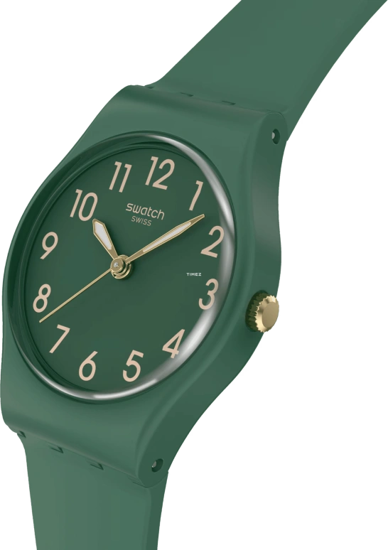 Swatch,Originals 25mm,25mm,Plastic,Green,Quartz,Sapphire,Tonneau,LG130