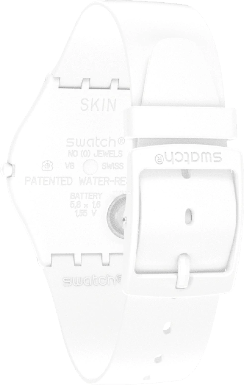 Swatch,SKIN 34mm,34mm,Ceramic,White,Quartz,SS09W100