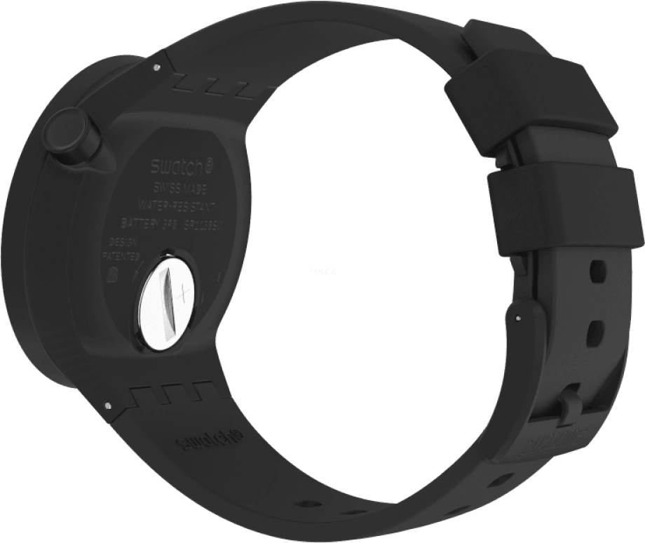 Swatch,Other 47mm,47mm,Bioceramic,Black,Skeleton,Quartz,Sapphire,Crystal Glass,Round,SB03B100