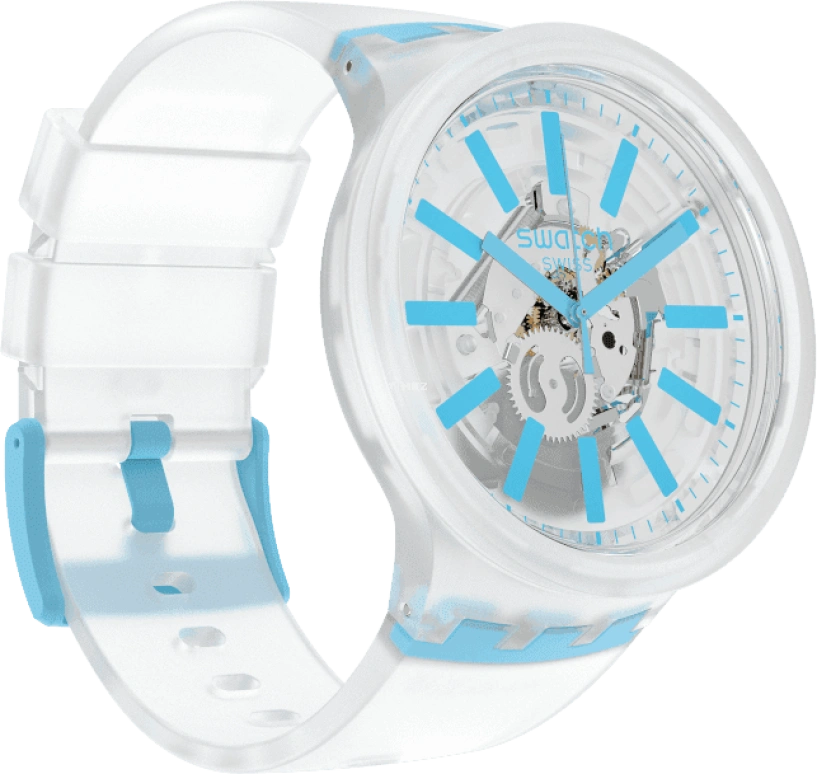 Swatch,THE BOLD 47mm,47mm,Plastic,White,SO27E105