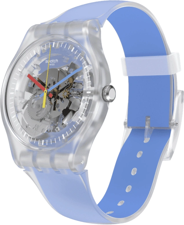 Swatch,Originals 41mm,41mm,Plastic,Skeleton,Quartz,Round,Transparent,SUOK156