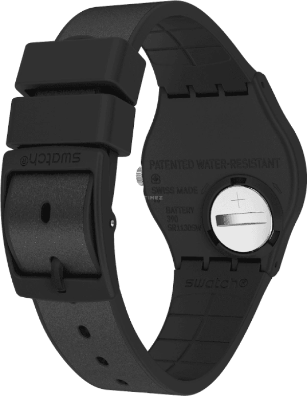 Swatch,Originals 34mm,34mm,Plastic,Black,GB326